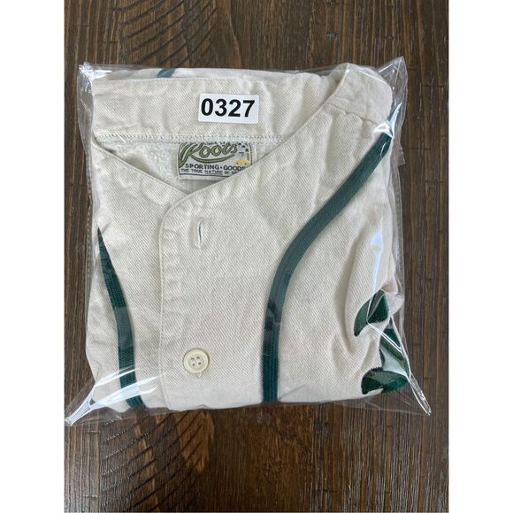 VTG Roots Baseball Jersey Mens S White Vintage Cotton Button Front 80s 90s style - Picture 11 of 11